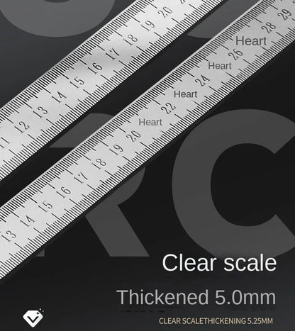 Engineered for Emergencies: 50cm Stainless Steel Ruler with Hardened Tip for Measurement | Drafting Multi‑Tool&Window-Breaking