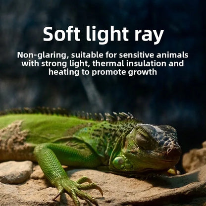 SuperRep Frosted UVA Reptile Heat Lamp-Daylight Basking Bulb for Tortoises & Bearded Dragons-Gentle Warming Light for Terrariums