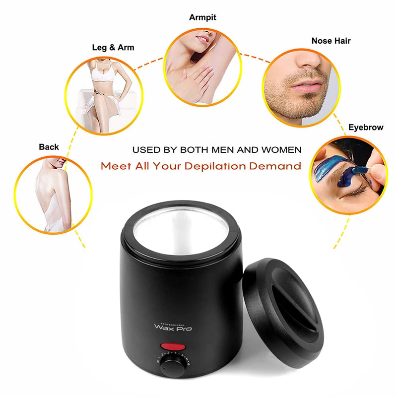 Wax Melter for Depilation Heater Machine Makers for Hair Removal Wax Depilatory Pot Professional Wax Warmer Body Hair Remove