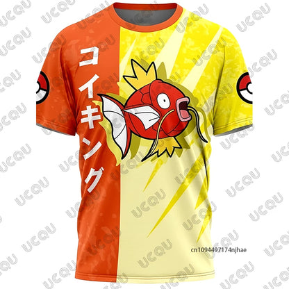 3D Full Print T-shirt Boys Girls Purple Lightning Anime Casual Oversized Children Short Sleeve Tops