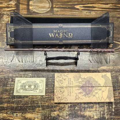 Anime Cosplay Magic Metal Core Wand With Box Children Decoration Toy Accessories For Kids Bacchetta Di Plastic Magic Stick