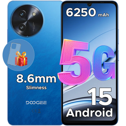 DOOGEE Note 59 5G SmartphoneAndroid 15 NFC Cellphone 6.75" Screen 32GB (8+24) 128GB Unisoc T820  6250mAh Battery Mobile Phone