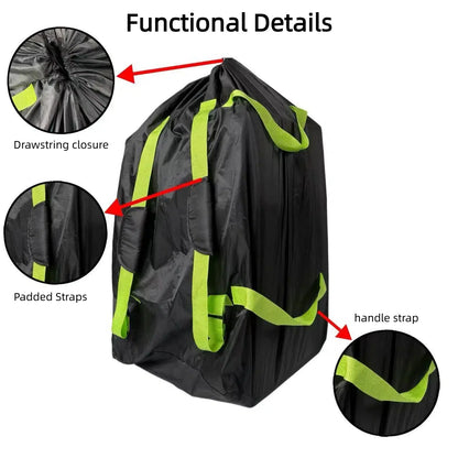 Portable Car Seat Travel Bag for Infant Carriers & Boosters – Adjustable Shoulder Straps, Convenient Carry Handle, Heavy-Duty Pr