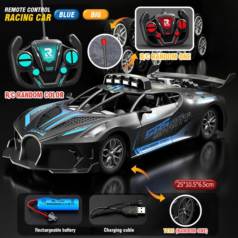 Rc Car 4Ch High-Speed Remote Control Drift Racing Car Electric Sportscar Toy Vehicle Model Toys for Boys Kids Birthday Gift