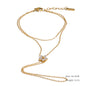 Yhpup Trendy Stainless Steel Zircon Beads Back of Hand Chain Finger Bracelet Fashion Chic Sexy Jewelry Waterproof Wholesale Gift