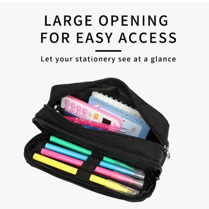 Pencil Pouch with Stationery Large Capacity Pencil Pouch Korean Style Aesthetic Pencil Bag Storage Bag for School Office Travel