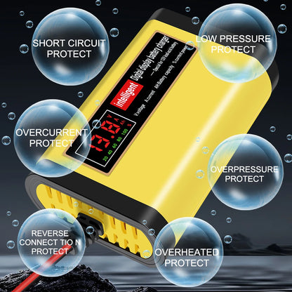 3 Stages Lead Acid AGM GEL Battery-chargers Car Battery Charger Car Accessories