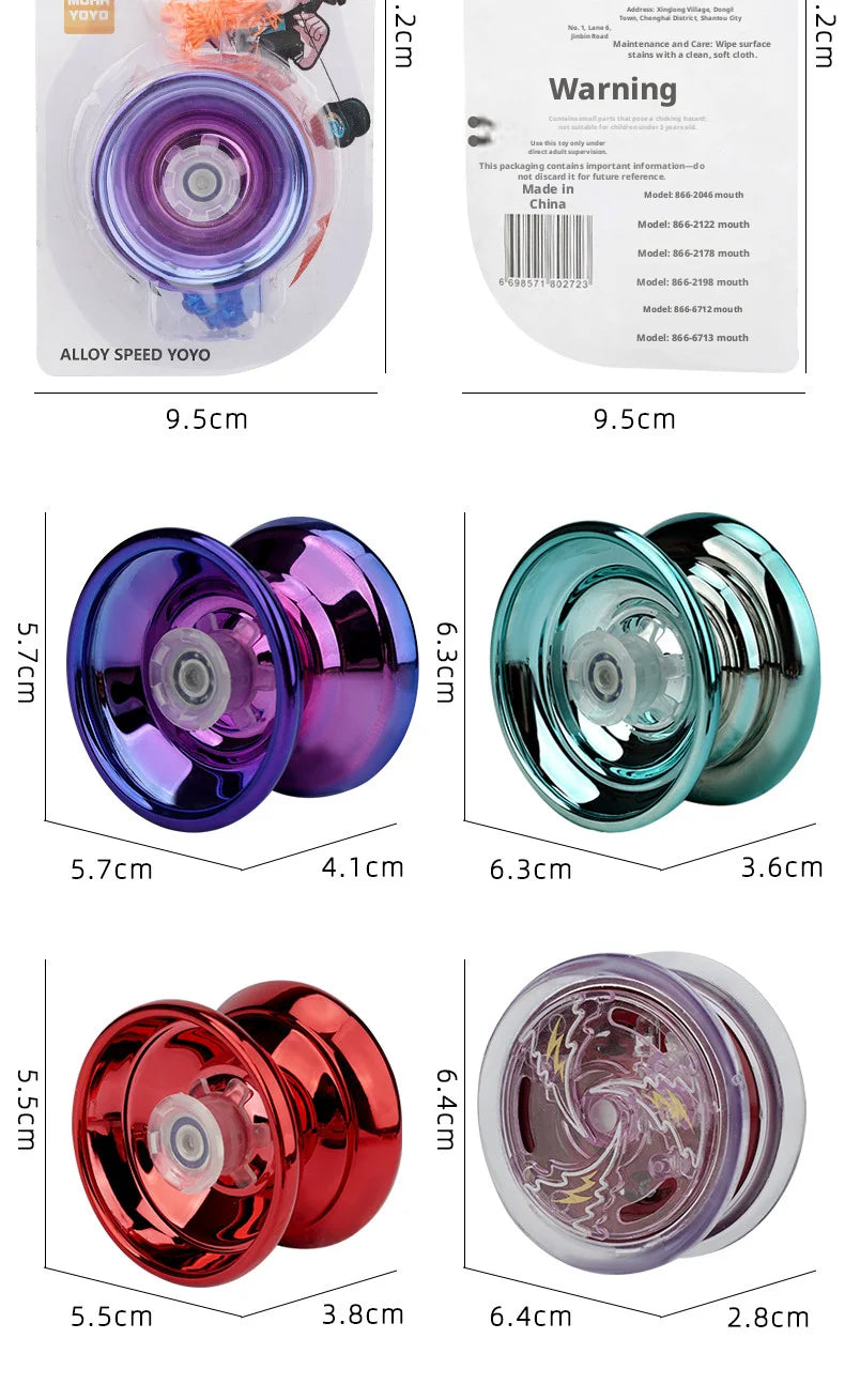 Professional Aluminum Metal Yoyo Ball for Children Beginners - Competitive Yoyoball with Accessories Suitable for Adults And Kid