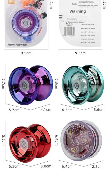 Professional Aluminum Metal Yoyo Ball for Children Beginners - Competitive Yoyoball with Accessories Suitable for Adults And Kid
