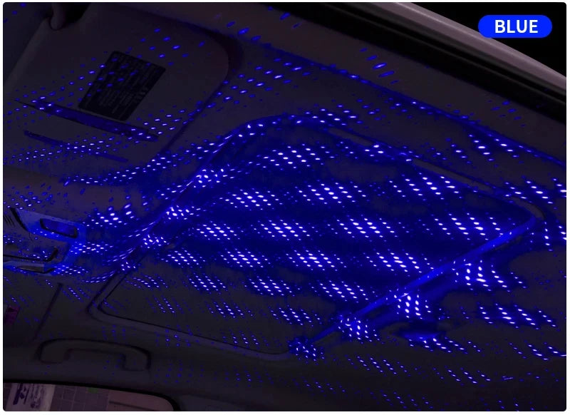 LED Starry Sky Projector Night Light Romantic USB Night Light Adjustable USB Car Lights Auto Roof Ceiling Lamp Bedroom Light