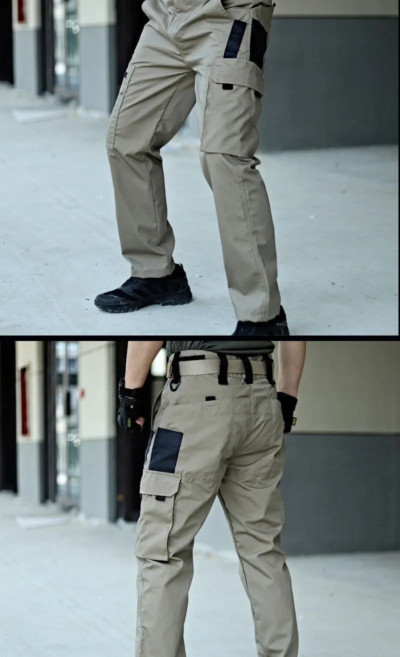 New Tactical Work Pants Men Outdoor Cargo Trousers Multi-pocket Waterproof Pant Autumn Spring Outdoor Workwear Hiking Trousers
