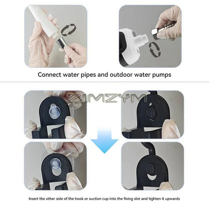 Electric Shower Pump Portable Rechargeable Waterproof Outdoor Camping Shower Kit With Light Booster Pump