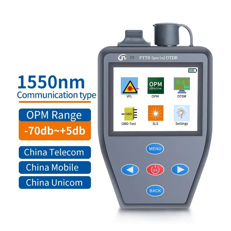 YOUYSI  4 in 1 FTTH OTDR Mini Optical Power Meter Stable light source VFL Multifunction can Test Active Fiber OTDR YYS-306N