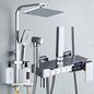 Gold Piano Digital Display Bathroom Shower Set Brass Bathroom Faucet Accessories Thermostatic Digital Bathroom Shower System