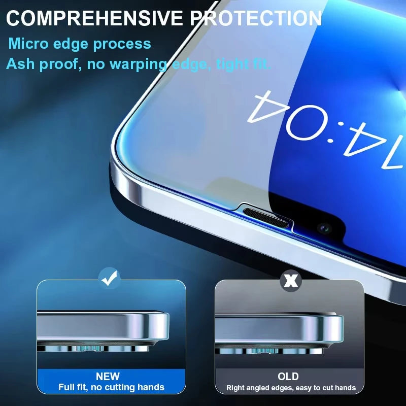 HD Tempered Glass for iPhone 17 Pro Max 18 16 16e 15 14 13 12 Mini 11 Air Screen Protectors for iPhone XR XS 7 8 Plus Glass Film