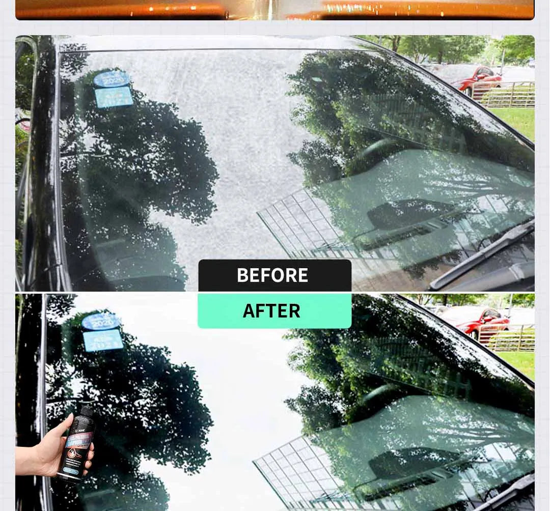 Glass Film Remover Car Glass Polishing Compound Windshield Cleaner Film Coating Oil Paste Film Emoval Cream Stains Auto Detail