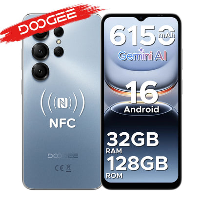 DOOGEE Note56X Pro Android 16 Smart Phone 6.56" 6150mAh Battery 32GB RAM(4+28) 128GB ROM Support Google Pay Widevine L1 Phone