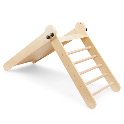 Mamabrum Large Wooden Children's Slide Ladder Folding Montessori Educational Toy for Toddler 3 + 4 + 5 +