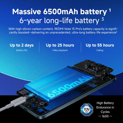 Xiaomi Redmi Note 15 Pro 4G Smartphone NFC MTK Helio G200-Ultra 6.77" 120Hz Display 200MP OIS, 45W Charge, IP65, Battery 6500mah