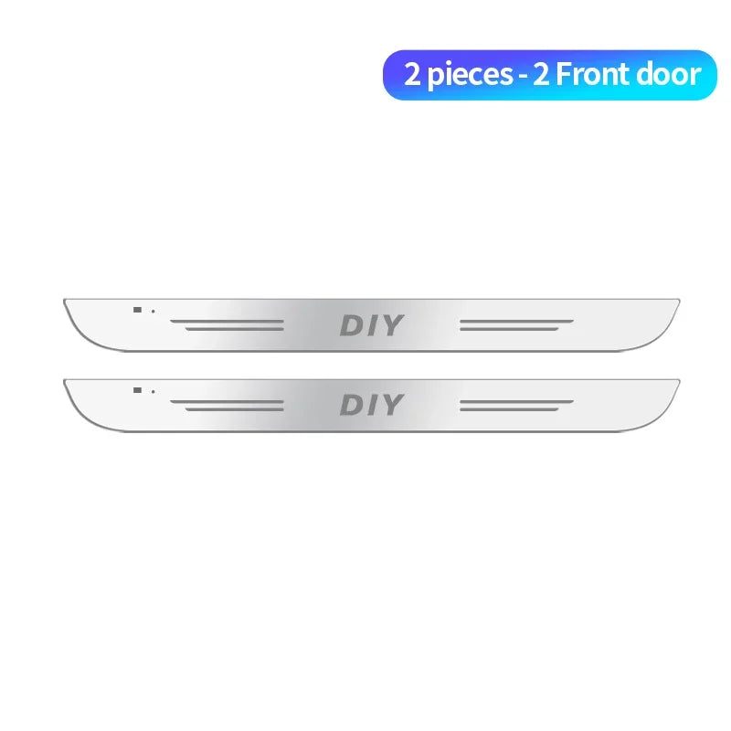Customized For Renault RS Clio Scenic Logan Megane Car Welcome Door illuminated Sill Light Logo Lamp LED Car Pedal Decoration
