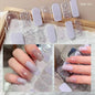 1PC Gel Nail Sticker Patch Slider Flower Gradient Color Back Glue Full Cover Waterproof Gel Nail Sticker UV Lamp Curing Manicur