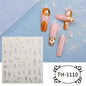 1PCS Marbled Nail Sticker 3D Abstract Lines Sticker Nail Art Supplies Nail Decals Y2K Laser Butterfly Ladies Nail Art Decoration