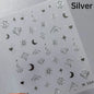 1pcs 5D Star Moon Nail Stickers Kawaii Pink Retro Bronzing Nail Art Sticker Decorations Decals DIY Adhesive Slider Accessories