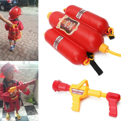 Kids Beach Toys Watergun Children Fireman Backpack Nozzle Water Gun Beach Outdoor Toy Extinguisher Soaker Toys for Boy Children