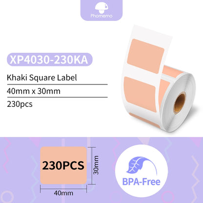 Phomemo Self-Adhesive Labels Paper for Phomemo M110/M200 Self-adhesive Label Printer Waterproof Tag Jewelry Tag Thermal Sticker