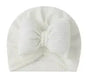 Cute Bowknot Baby Turban Hat Soft Newborn Baby Girls Indian Cap Solid Color Infant Boys Cap Beanies Headwrap
