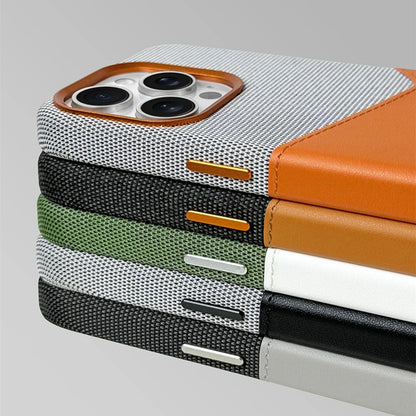 Card Holder MagSafe Leather Case For iPhone 17 Pro Max 16 15 14 Plus 13 12 Pocket Wireless Charging Alloy Lens Hit Color Cover