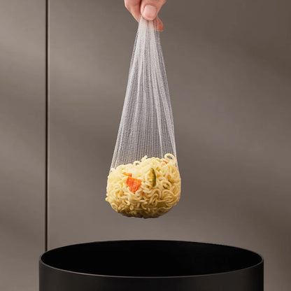 Kitchen Sink Filter Rack With 50pcs Net Filter Bag Foldable Multi-Purpose Drainage Basket Leftovers Soup Food Drainer Shelf