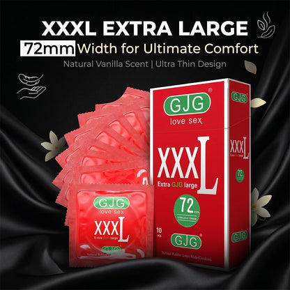 Width-72mm(Length-200mm) Large Size Condoms  Men Latex Condom Safe Contraception Protection Adult Sex Products Intimate Care