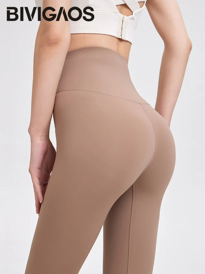 BIVIGAOS High-Quality Summer Sunscreen Shark Leggings Women Ultra-Thin High Elastic Nude Feeling Seamless Sport Fitness Leggings