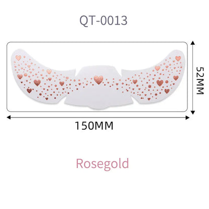 1pc Hot Stamping Freckles Makeup Sticker Metallic Radiation Golden Silver  Fake Freckles Temporary Tattoo Stickers Face Makeup