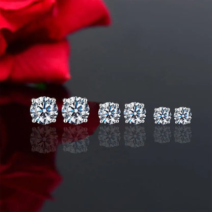 18K Plating Earrings S925 Sterling Silver D Color VVS1 Zircon Earring Stud for Women As Shinning As Diamond Wedding  Jewelry