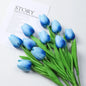 20pcs/3pc/5pc/10pc Bouquet Silicone Artificial Tulip Wedding Home Decoration Bouquet with Stems for Home Wedding Decoration