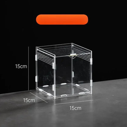 Reptile Habitat Terrarium Breeding Box Acrylic Case Nano Arboreal Tarantula Enclosure Spider Scorpion Bearded Dragon Habitat
