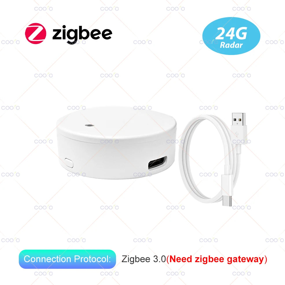ZigBee Wifi 24G MmWave Human Presence Motion Sensor Radar Wave Human Detector Motion Detector Tuya Hub SmartLife Home Automation