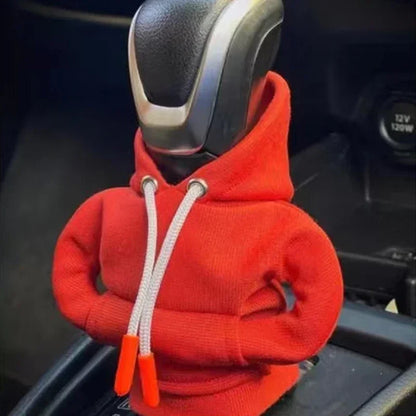 Car Hoodie Handle Shark Cute Hoodie Car Gear Shift Knob Cover Short Plush Manual Handle Gear Auto Interior Accessories