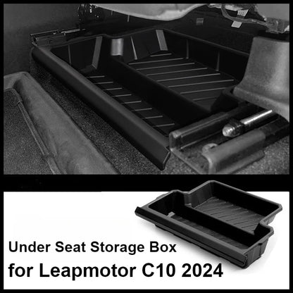For Leapmotor C10 2024-2026 Center Console Lower Storage Box Armrest Storage Tray Organizer Auto Case Car Interior Accessories