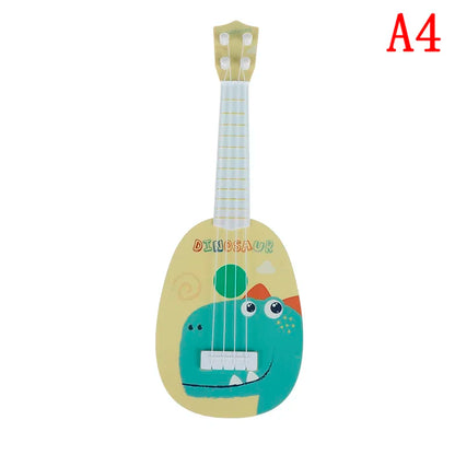 1PC 36cm Mini Guitar Children's Simulated Musical Instrument Ukulele Gift Can Play Early Education Enlightenment Music Player