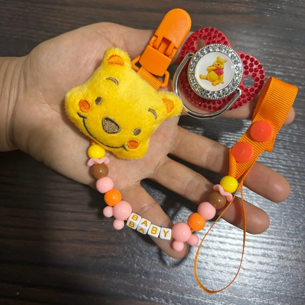Baby soothing pacifier & cute baby chain clip Infant feeding nipple cartoon-shaped chewable pacifier Infant pacifier Designed