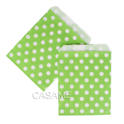 50 Pcs Red Blue Green Thank You Kraft Paper Bags Cute  Happy Birthday Gift Pouch Retro Party Favor Bag Candy Cookie Supplies