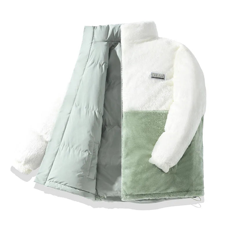 New Couple's Fashionable Versatile Windproof Neutral Cotton Jacket Outdoor Thick Warm Comfortable Breathable Double-sided Jacket