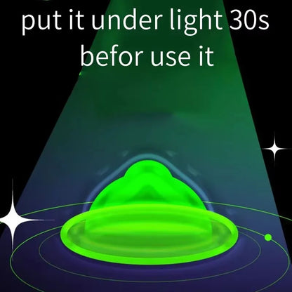 Glowing In The Dark Delayed Ejaculation Condoms For Men Funny Sex Noctilucent Ultra Thick Condom Penis Sleeves Sex Toys Tools
