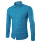 14 Colors Solid Color Men's Fashionable Candy Color Shirt Men's Casual Long Sleeve Shirt for Men