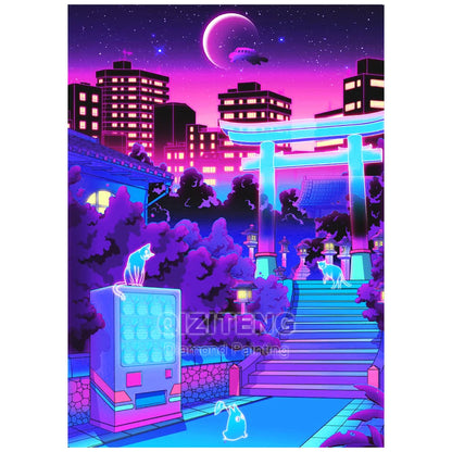 DIY Cartoon Diamond Painting AB Rhinestone Embroidery Landscape Mosaic Cross Stitch Handmade Art Set Children Room Decoration