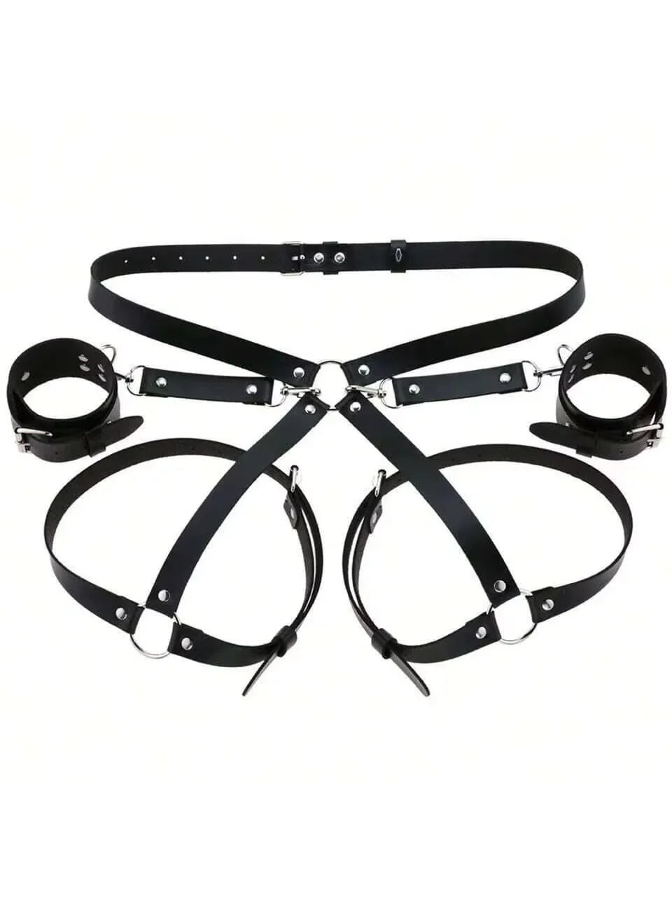 Handcuff Toy PU Leather Restraint Strap Bondage Handcuffs Binding Strap BDSM Set Couples Party Supplies Sexy Accessories