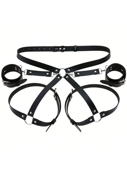 Handcuff Toy PU Leather Restraint Strap Bondage Handcuffs Binding Strap BDSM Set Couples Party Supplies Sexy Accessories